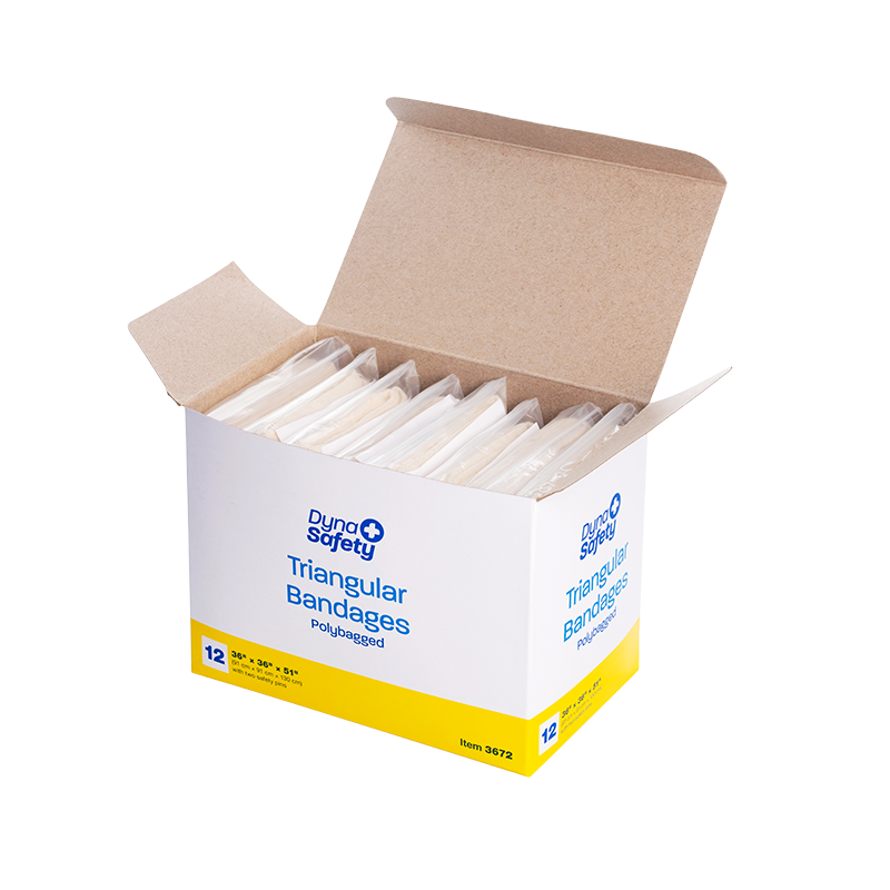 3672 Dynarex 36` x 36` x 51` Triangular Bandages